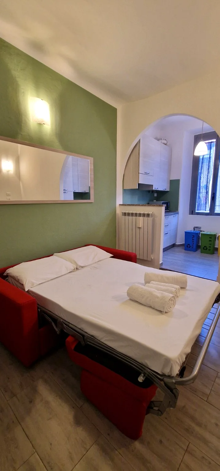 Divano letto aperto