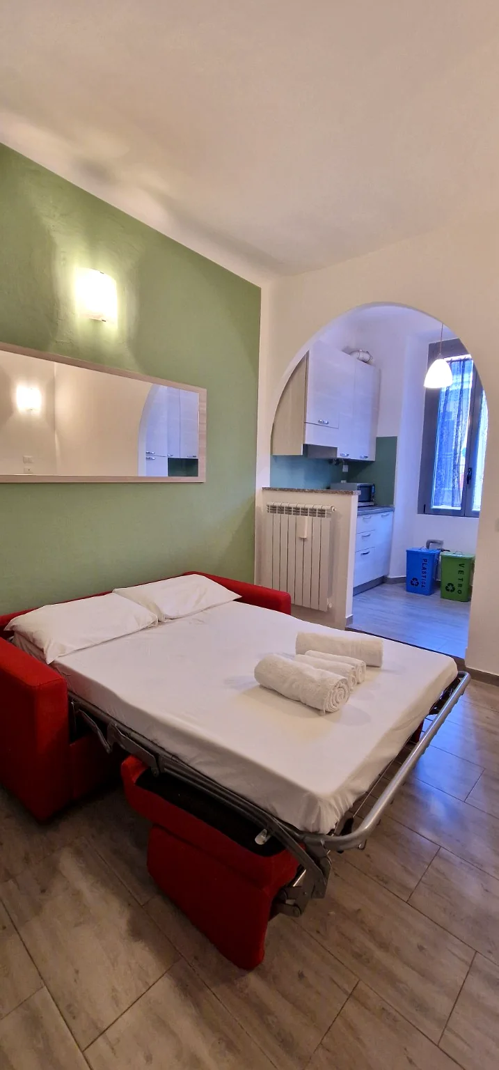 Divano letto aperto